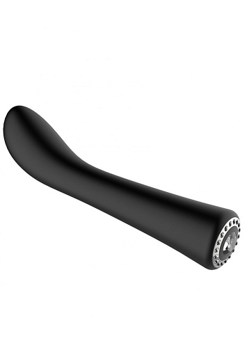 Чёрный вибромассажёр для точки G Shots Media BV Glimmer DIS003BLK (20,5 см)