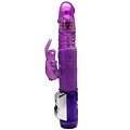 Фиолетовый вибратор с ротацией и функцией Eroticon Up Down 30439 (24 см)