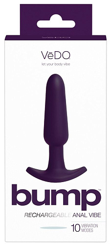 Фиолетовая анальная вибровтулка VeDO Frisky Bunny 05962130000 (12,8 см)