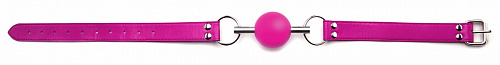 Розовый кляп-шар на розовых ремешках Shots Media BV Solid Ball Gag OU099PNK