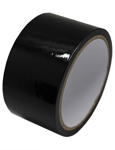 Чёрный скотч для бондажа Eroticon P3380B