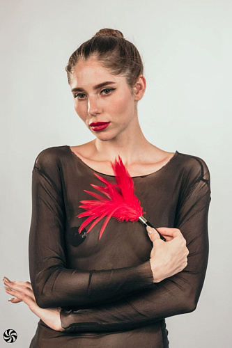 Красный перьевой тиклер Lola Lingerie Plume 1082-01lola (23 см)