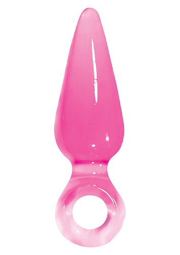 Розовая анальная пробка с кольцом NS Novelties Pleasures Plug Mini NSN-0501-14 (9 см)