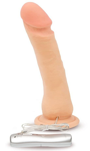 Телесный реалистичный вибратор с пультом Пикантные штучки DP02068 (20,5 см)