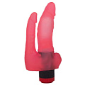 Двойной вибромассажёр из розового геля LOVETOY (А-Полимер) 224700 (17 см)