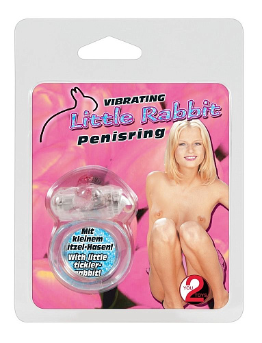 Прозрачное эрекционное кольцо со стимулятором клитора Orion Little Rabbit 0565474