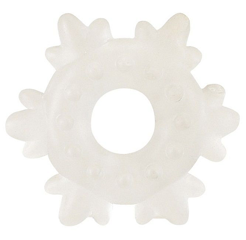 Прозрачное эрекционное кольцо в форме снежинки Seven Creations 06-232MCL BCD GP