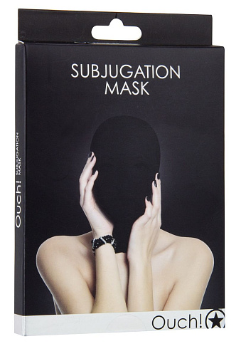 Чёрная закрытая маска на лицо Shots Media BV Subjugation OU036BLK