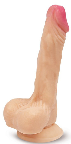 Телесный фаллоимитатор с присоской Brazzers DWS029 (13 см)