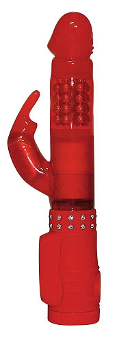 Вибратор красного цвета Orion Diamond Affairs 0565865 (24 см)