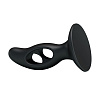 Чёрный массажёр простаты Baile Silicone Butt Plug LKS204 (9,3 см)