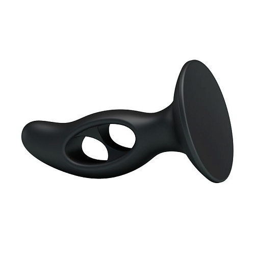Чёрный массажёр простаты Baile Silicone Butt Plug LKS204 (9,3 см)
