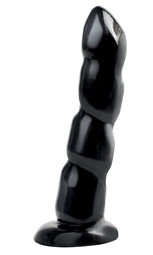 Чёрный анальный фаллоимитатор на присоске Pipedream Twist N Shout with Suction Cup PD4224-23 (18,4 см)