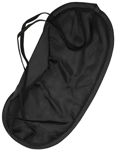 Чёрная текстильная маска на глаза Eroticon P3255B