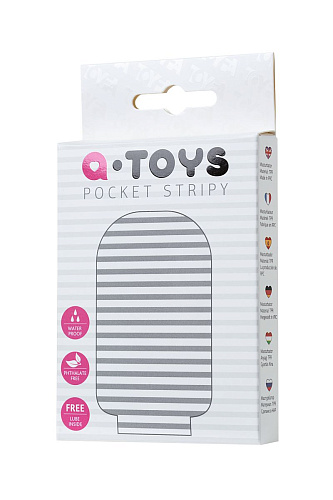 Белый мастурбатор A-toys Pocket Stripy 763009