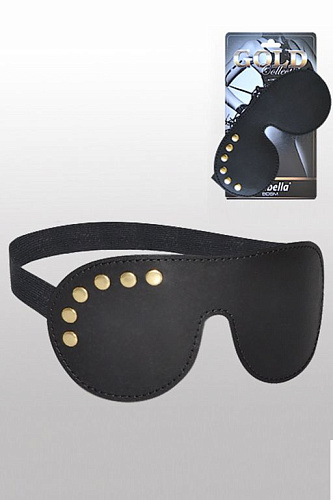 Чёрная кожаная маска Sitabella Sitabella Gold Collection 3089-1G