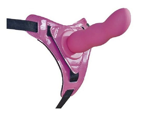 Розовый страпон на трусиках Howells Curved Dong 92002-pink (12,4 см)
