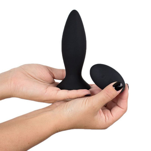 Набор из 3 чёрных анальных пробок с пультом ДУ RestArt Richie RA-330