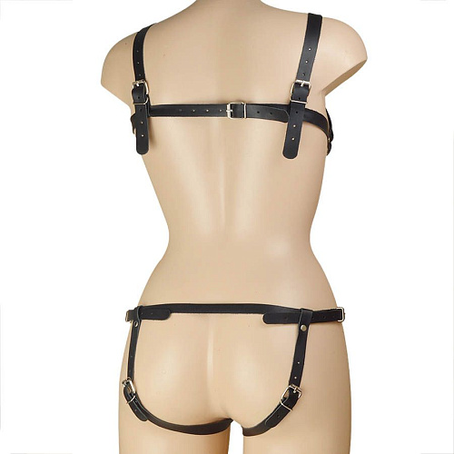 Чёрная сбруя Sitabella «Боди Harness» 3130-1