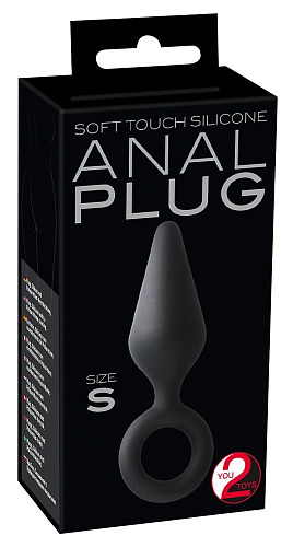 Чёрная анальная пробка Orion Soft Touch Plug S 0532363 (12,1 см)