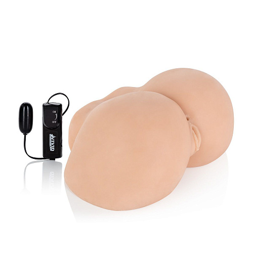 Реалистичная попка и вагина с вибрацией телесного цвета California Exotic Novelties Vivid Raw Assterbator SE-7521-05-3