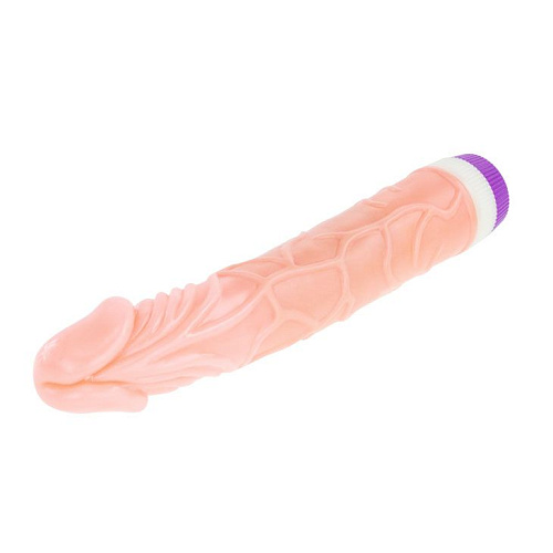 Телесный вибратор-реалистик с мультискоростной вибрацией Baile BW-001032-1002 (22,5 см)