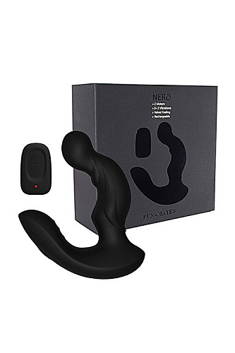 Стимулятор простаты с пультом ДУ чёрного цвета Levett Nero 15058