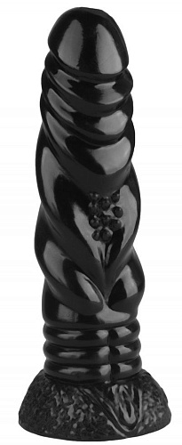 Чёрная реалистичная анальная втулка Сумерки богов 1015-52 BX DD (21 см)