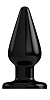 Чёрный широкий анальный стимулятор Shots Media BV Bottom Line Model 2 BTM006BLK (13 см)