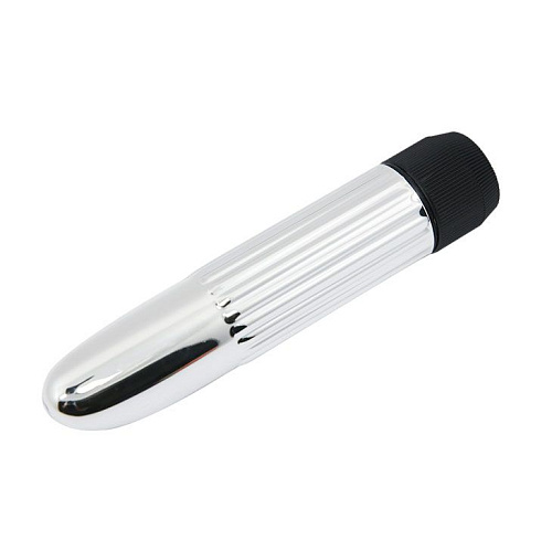 Гладкий серебристый вибратор Baile Lady finger BW-006004 (14 см)