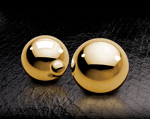 Вагинальные шарики золотистого цвета Pipedream Ben-Wa Balls PD3990-27
