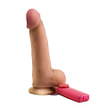 Реалистичный вибратор с выносным блоком телесного цвета LOVETOY (А-Полимер) 822820