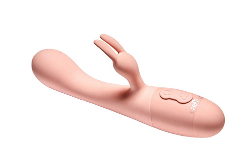 Персиковый вибратор с клиторальным отростком Le Frivole Naya 05502 (18,3 см)