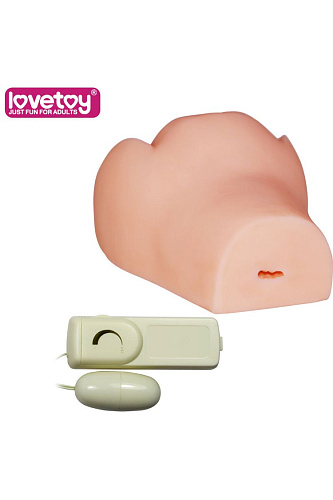 Вагина телесного цвета с мягонькими губами и вибрацией Lovetoy DL-70