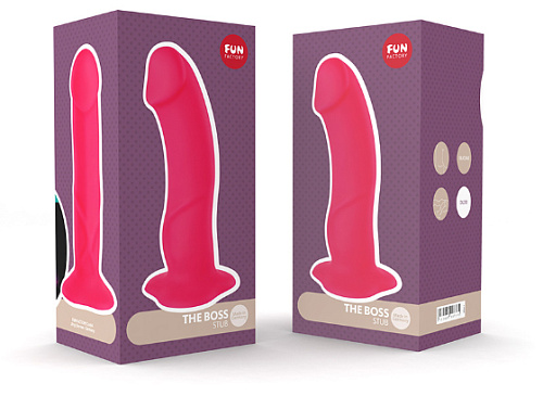 Ярко-розовый реалистичный фаллоимитатор Fun Factory The Boss Dildo 22836 (18 см)