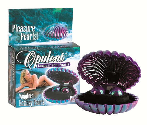 Перламутровые фиолетовые вагинальные шарики California Exotic Novelties Opulent Lacquer Cote Pearls SE-1300-14-3