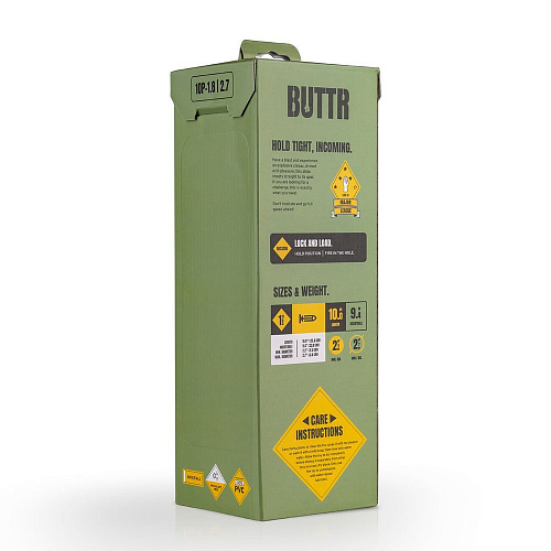 Чёрный анальный фаллоимитатор EDC 10 Pounder Dildo BUTTR004 (25,6 см)