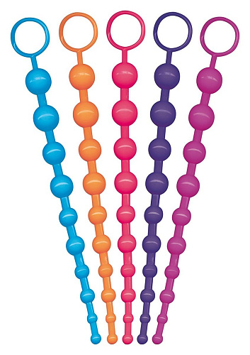 Разнойветные анальные шарики-бусы Toy Joy Funky Bum 3006009878-1 (30 см)