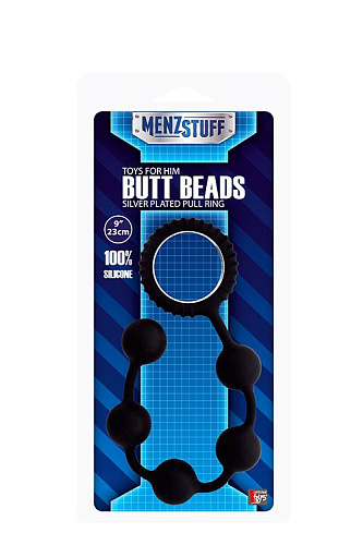 Чёрный анальные шарики Dream Toys MENZSTUFF BUTT BEADS 20906 (23 см)