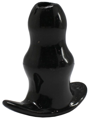 Чёрная анальная пробка с тоннелем Eroticon 31053 (7 см)