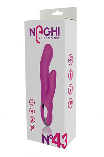 Розовый вибратор-кролик Tonga NAGHI NO.43 RECHARGEABLE DUO VIBRATOR 530043 (23 см)