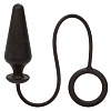 Чёрное эрекционное кольцо с анальной пробкой California Exotic Novelties Dr. Joel Kaplan Silicone Probe Ring SE-5664-05-3