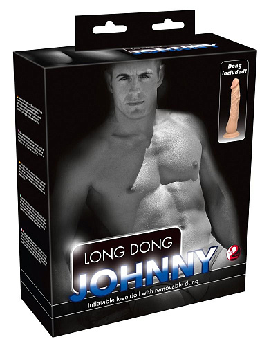 Надувная секс-кукла телесного цвета с фаллосом Orion Long Dong Jonny 0513350