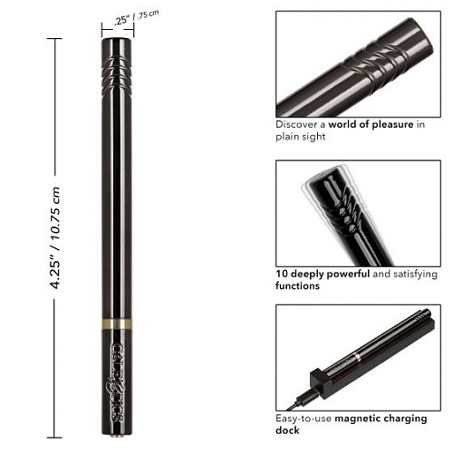 Чёрный ультратонкий вибромассажёр California Exotic Novelties Hidden Pleasures SE-0037-15-3