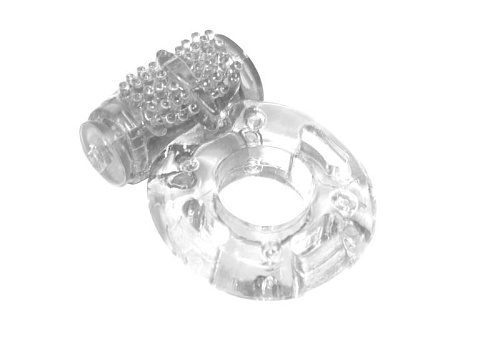 Прозрачное эрекционное кольцо с вибрацией Lola toys Rings Axle-pin 0114-80Lola