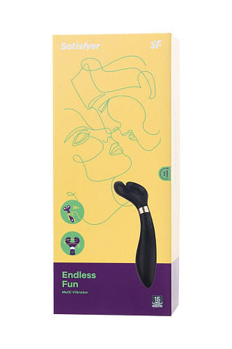 Чёрный вибромассажёр для пар Satisfyer Partner Multifun 3 J2018-40-BLACK