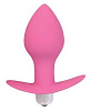 Розовая коническая анальная вибровтулка с ограничителем Bior toys ST-40169-6 (8 см)