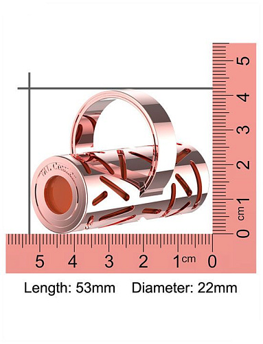 Оранжевая вибропулька на палец в металлическом корпусе ML Creation Gold Finger ML42
