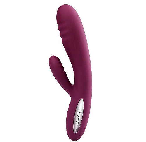 Фиолетовый вибратор с нагреваемой головкой Svakom Adonis SLDV-03-VLT (20 см)