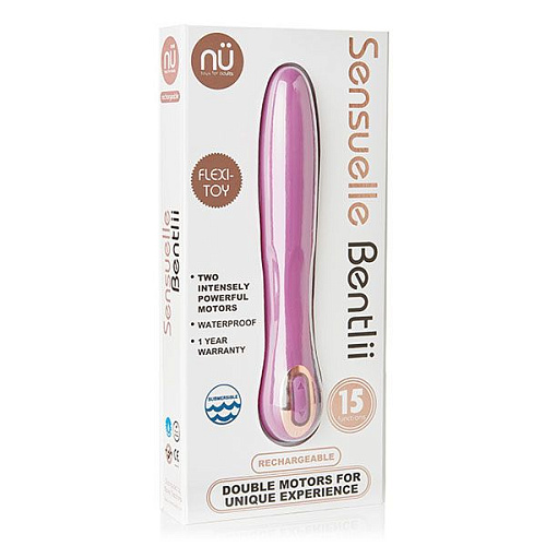 Сиреневый вибратор NU Sensuelle BENTLII 340136 (14 см)